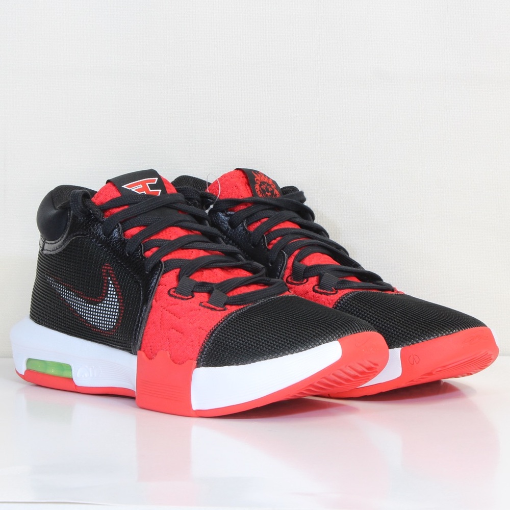 Nike Mens' Black Red Lebron Witness VIII Faze Basketball Shoes NIB - Picture 4 of 10